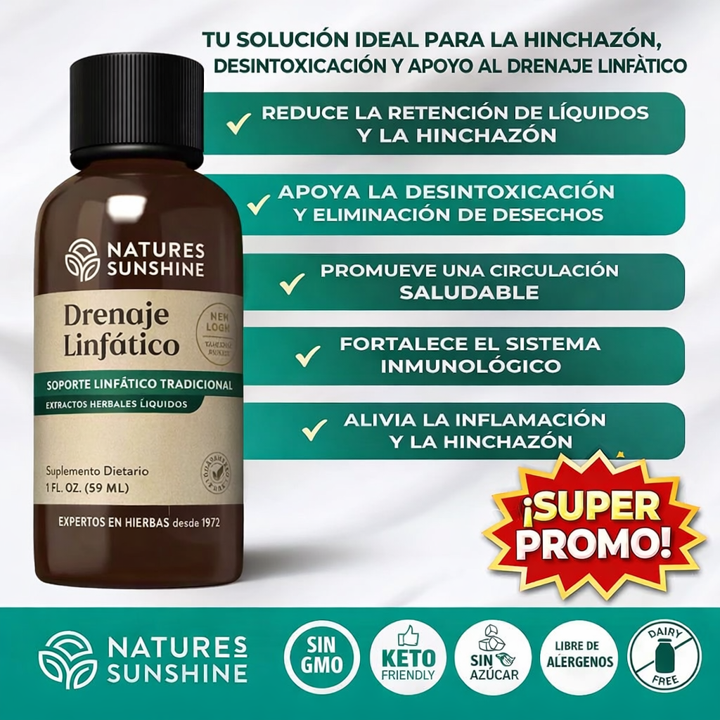 NATURE’S SUNSHINE™ – Detox Linfático y Desinflamación Total